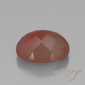9,17 ctw natürlicher orange-rot Andesin-Labradorit, Oval, Transparent / Lichtdurchlässig
