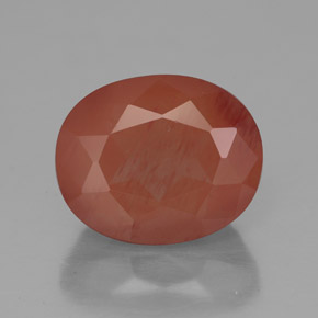 4,21 ctw natürlicher roter Andesin-Labradorit, Transparent, Transparent / Lichtdurchlässig