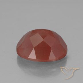 9,17 ctw natürlicher orange-rot Andesin-Labradorit, Oval, Transparent / Lichtdurchlässig