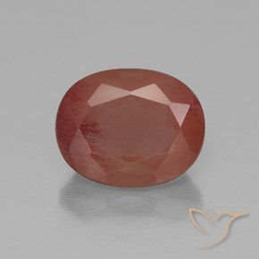3.01ct Natürlicher Blush Rot Andesin-Labradorit, Oval, Transparent / Lichtdurchlässig