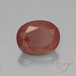 9,17 ctw natürlicher Blush Rot Andesin-Labradorit, Oval, Transparent / Lichtdurchlässig