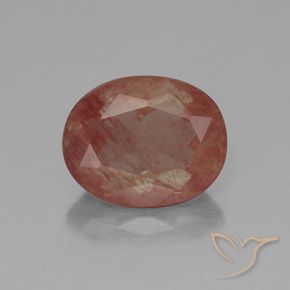 2.63ct Natürlicher orange-rot Andesin-Labradorit, Oval, Transparent