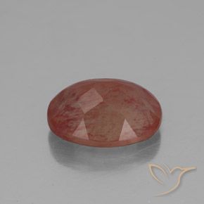 9,17 ctw natürlicher orange-rot Andesin-Labradorit, Oval, Transparent