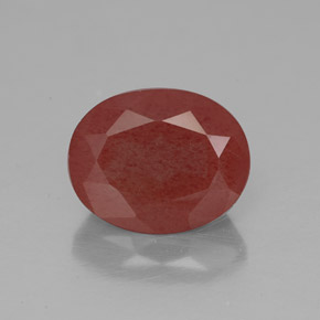 2,84 ctw natürlicher roter Andesin-Labradorit, Transparent, Transparent / Lichtdurchlässig