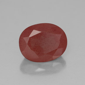 2,84 ctw natürlicher roter Andesin-Labradorit, Transparent, Transparent / Lichtdurchlässig