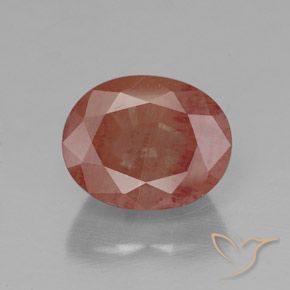 2.46ct Natürlicher Blutrot Andesin-Labradorit, Oval, Transparent