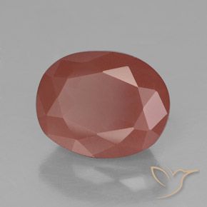 9,17 ctw natürlicher Blasses rötliches Orange Andesin-Labradorit, Oval, Transparent / Lichtdurchlässig