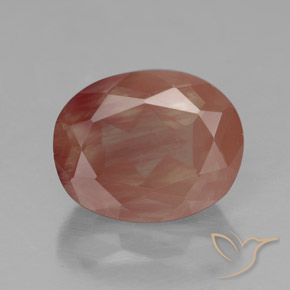 2.94ct Natürlicher Blasses rötliches Orange Andesin-Labradorit, Oval, Transparent