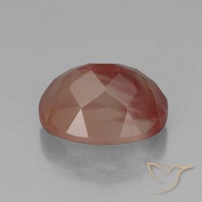 9,17 ctw natürlicher Blasses rötliches Orange Andesin-Labradorit, Oval, Transparent