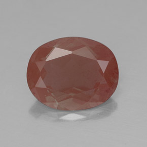 2,40 ctw natürlicher roter Andesin-Labradorit, Transparent, Transparent / Lichtdurchlässig