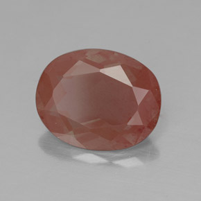 2,40 ctw natürlicher roter Andesin-Labradorit, Transparent, Transparent / Lichtdurchlässig