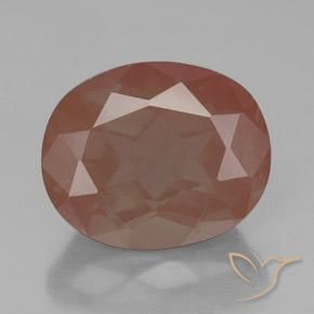 3.55ct Natürlicher Warmes Orange Andesin-Labradorit, Oval, Transparent