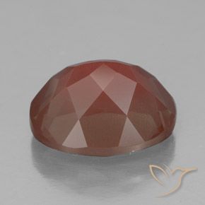 9,17 ctw natürlicher Blasses rötliches Orange Andesin-Labradorit, Oval, Transparent / Lichtdurchlässig