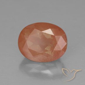 9,17 ctw natürlicher Mittelorange Andesin-Labradorit, Oval, Transparent / Lichtdurchlässig