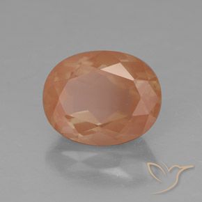 9,17 ctw natürlicher Helles rötliches Orange Andesin-Labradorit, Oval, Transparent
