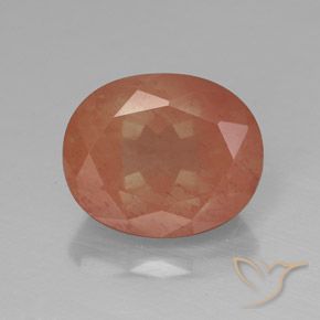 4.05ct Natürlicher rötlich-orange Andesin-Labradorit, Oval, Lichtdurchlässig