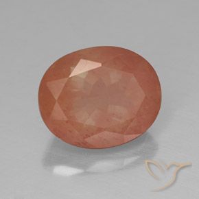9,17 ctw natürlicher rötlich-orange Andesin-Labradorit, Oval, Lichtdurchlässig