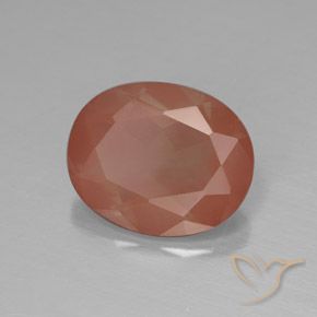 9,17 ctw natürlicher Blasses rötliches Orange Andesin-Labradorit, Oval, Lichtdurchlässig
