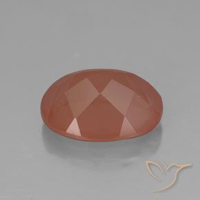 9,17 ctw natürlicher Blasses rötliches Orange Andesin-Labradorit, Oval, Lichtdurchlässig