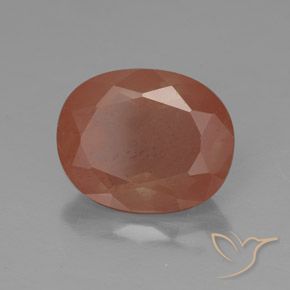 9,17 ctw natürlicher Grapefruit-Orange Andesin-Labradorit, Oval, Lichtdurchlässig