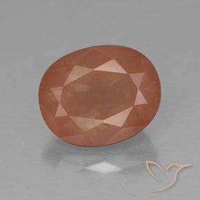 3.64ct Natürlicher Warmes Orange Andesin-Labradorit, Oval, Lichtdurchlässig