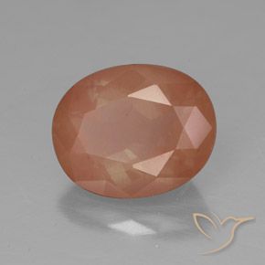 9,17 ctw natürlicher Warmes Orange Andesin-Labradorit, Oval, Lichtdurchlässig