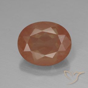 3.78ct Natürlicher Mittelorange Andesin-Labradorit, Oval, Transparent / Lichtdurchlässig