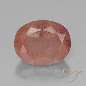 3.04ct Natürlicher Mittelrot Andesin-Labradorit, Oval, Transparent / Lichtdurchlässig