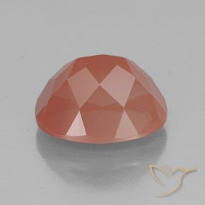 9,17 ctw natürlicher Blasses rötliches Orange Andesin-Labradorit, Oval, Transparent / Lichtdurchlässig