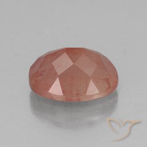 9,17 ctw natürlicher Blasses rötliches Orange Andesin-Labradorit, Oval, Transparent / Lichtdurchlässig