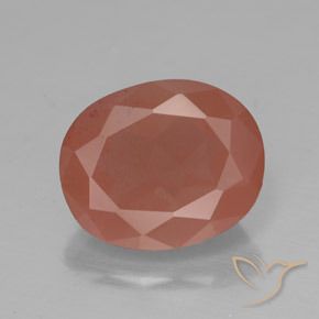 3.55ct Natürlicher Mittelrot Andesin-Labradorit, Oval, Lichtdurchlässig