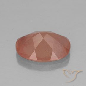 9,17 ctw natürlicher Blasses rötliches Orange Andesin-Labradorit, Oval, Transparent / Lichtdurchlässig