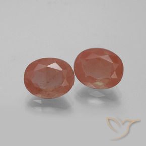 5.49 ct natürliche Mittelrot Andesin-Labradorit-Edelsteine, Oval, Transparent