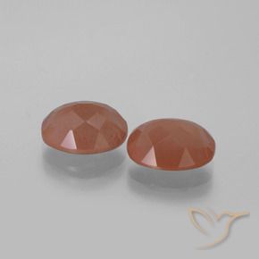 5.49 ct natürliche Mittelrot Andesin-Labradorit-Edelsteine, Oval, Transparent