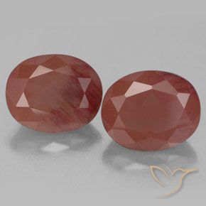 7,36 ct natürliche roter Andesin-Labradorit-Edelsteine, Transparent, Transparent / Lichtdurchlässig