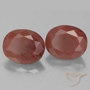 7,36 ct natürliche roter Andesin-Labradorit-Edelsteine, Transparent, Transparent / Lichtdurchlässig