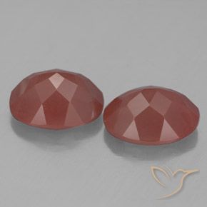 4.98 ct natürliche dunkelrot Andesin-Labradorit-Edelsteine, Oval, Transparent