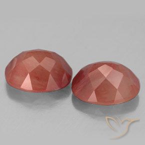 6.97 ct natürliche Mittelrot Andesin-Labradorit-Edelsteine, Oval, Transparent