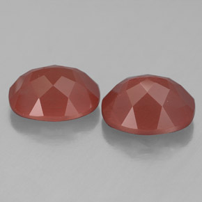 5,49 ct natürliche roter Andesin-Labradorit-Edelsteine, Oval Schliff, Transparent