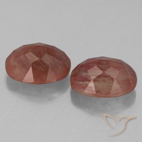 5.64 ct natürliche Blutrot Andesin-Labradorit-Edelsteine, Oval, Transparent / Lichtdurchlässig