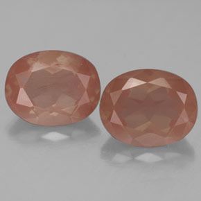  ct natürliche Honig-orange Andesin-Labradorit-Edelsteine, Oval Schliff, Transparent