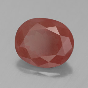 4,44 ctw natürlicher roter Andesin-Labradorit, Transparent, Transparent / Lichtdurchlässig
