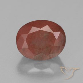 2.97ct Natürlicher Mittelrot Andesin-Labradorit, Oval, Transparent