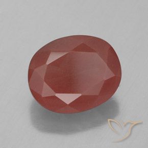 9,17 ctw natürlicher Mittelrot Andesin-Labradorit, Oval, Transparent / Lichtdurchlässig