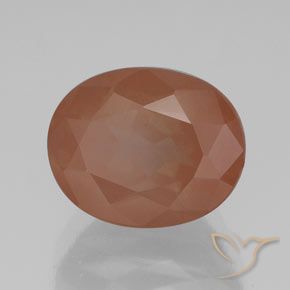 9,17 ctw natürlicher Mittelorange Andesin-Labradorit, Oval, Transparent / Lichtdurchlässig