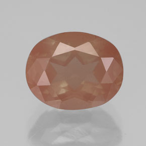 2,72 ctw natürlicher orangefarbener Andesin-Labradorit, Transparent, Transparent / Lichtdurchlässig