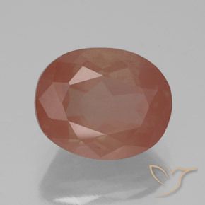 9,17 ctw natürlicher Mittelrot Andesin-Labradorit, Oval, Lichtdurchlässig