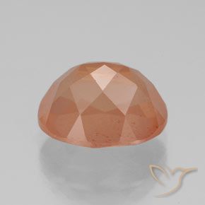 9,17 ctw natürlicher Helles rötliches Orange Andesin-Labradorit, Oval, Transparent / Lichtdurchlässig