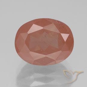 3.20ct Natürlicher Mittelrot Andesin-Labradorit, Oval, Transparent / Lichtdurchlässig