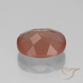 9,17 ctw natürlicher Blasses rötliches Orange Andesin-Labradorit, Oval, Transparent / Lichtdurchlässig